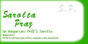 sarolta praz business card